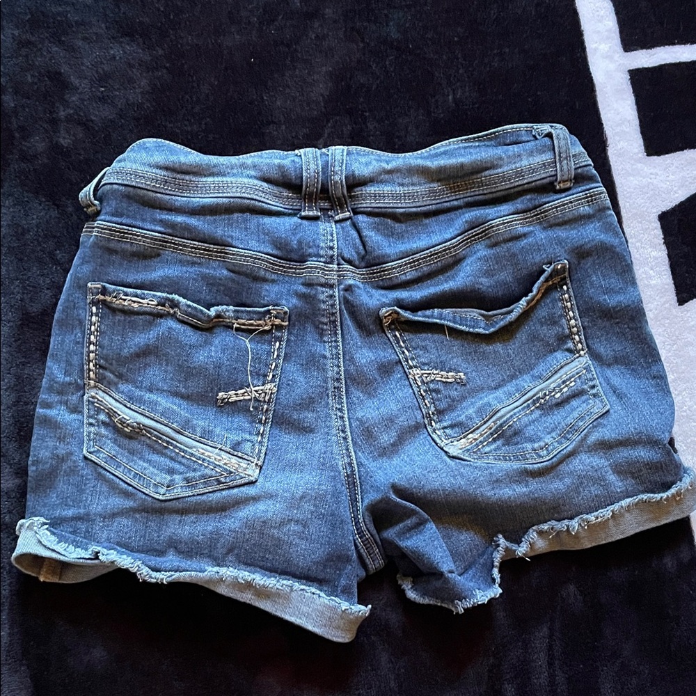 Maurices Distressed Blue Jean Shorts